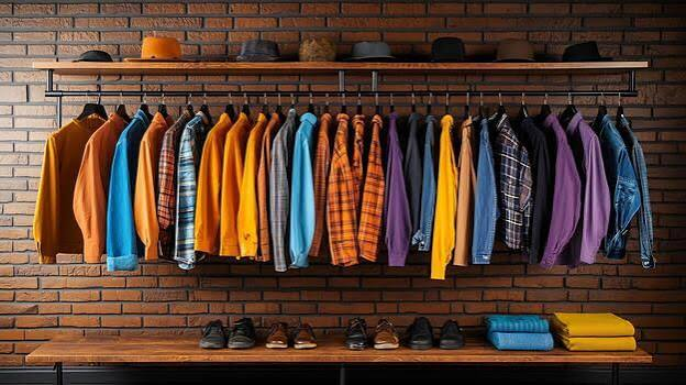 Clothing store, illustrative fashion photography